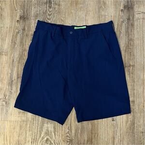 Crown & Ivy Golf Men's Flat Front Golf Shorts Navy Blue Size 34